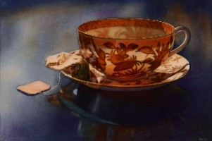 My cup of tea "My Cup of Tea" by Marla Greenfield, watercolor on paper