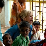 Jill Karp at orphanage in India Jill Karp at orphanage in India