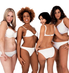Four women with healthy bodies