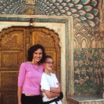 Lissa and her son in India in 2000