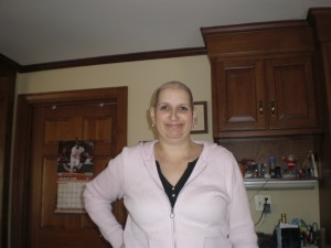 Spring 2008, Cheryl while undergoing treatment